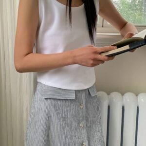 質感下擺圓弧挺版背心