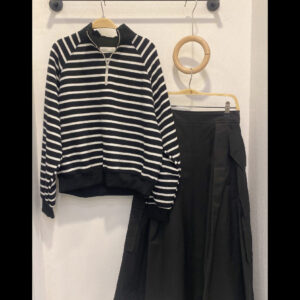 加絨橫條紋經典款