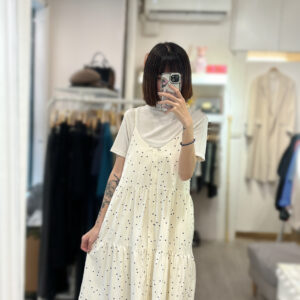 點點細肩蛋糕裙洋裝