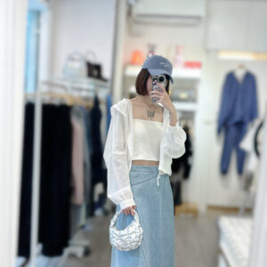 一片式高腰牛仔半身裙